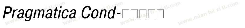Pragmatica Cond字体转换